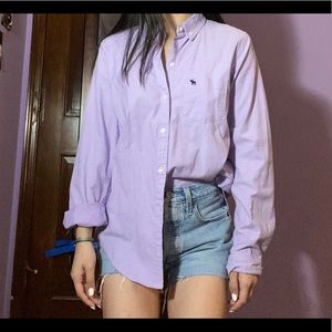 Abercrombie lavender oxford shirt